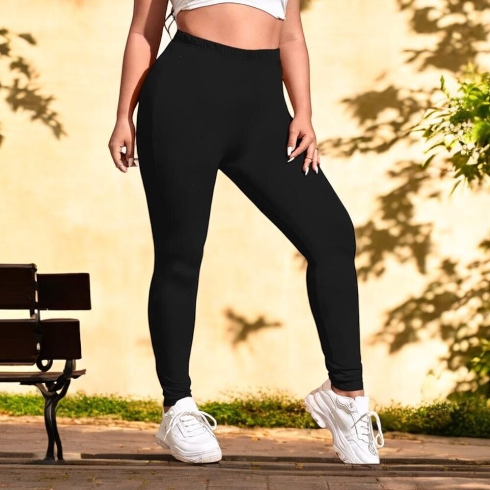 3 Pack Cozy Chic: Reg and Plus Size Thermal Fleece-Lined High-Waisted Leggings - Picture 4 of 9